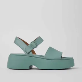 Camper Tasha Platform Sandal - Seafoam