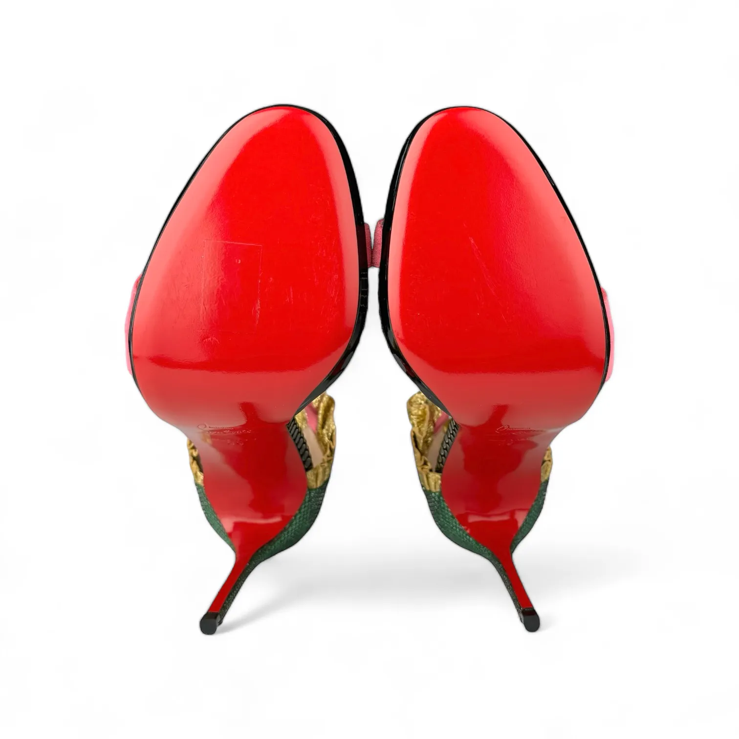 Christian Louboutin Colankle 120 Suede & Glitter Multicolour Sandals