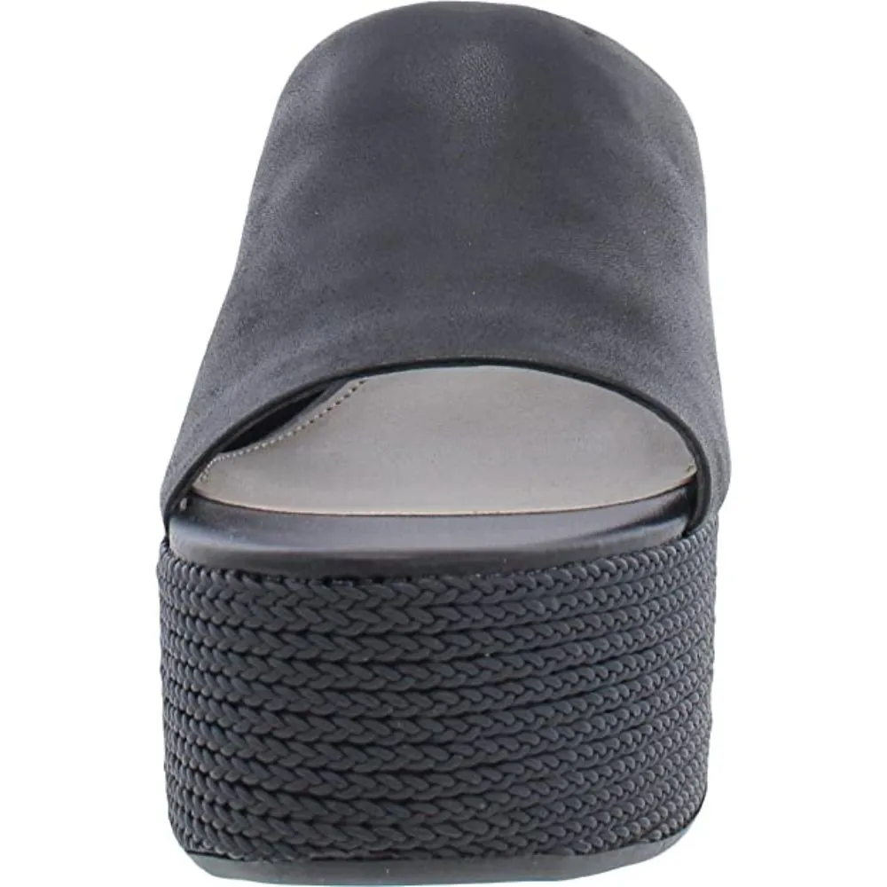 Coco Black Calf Leather Franco Sarto Platform Sandal