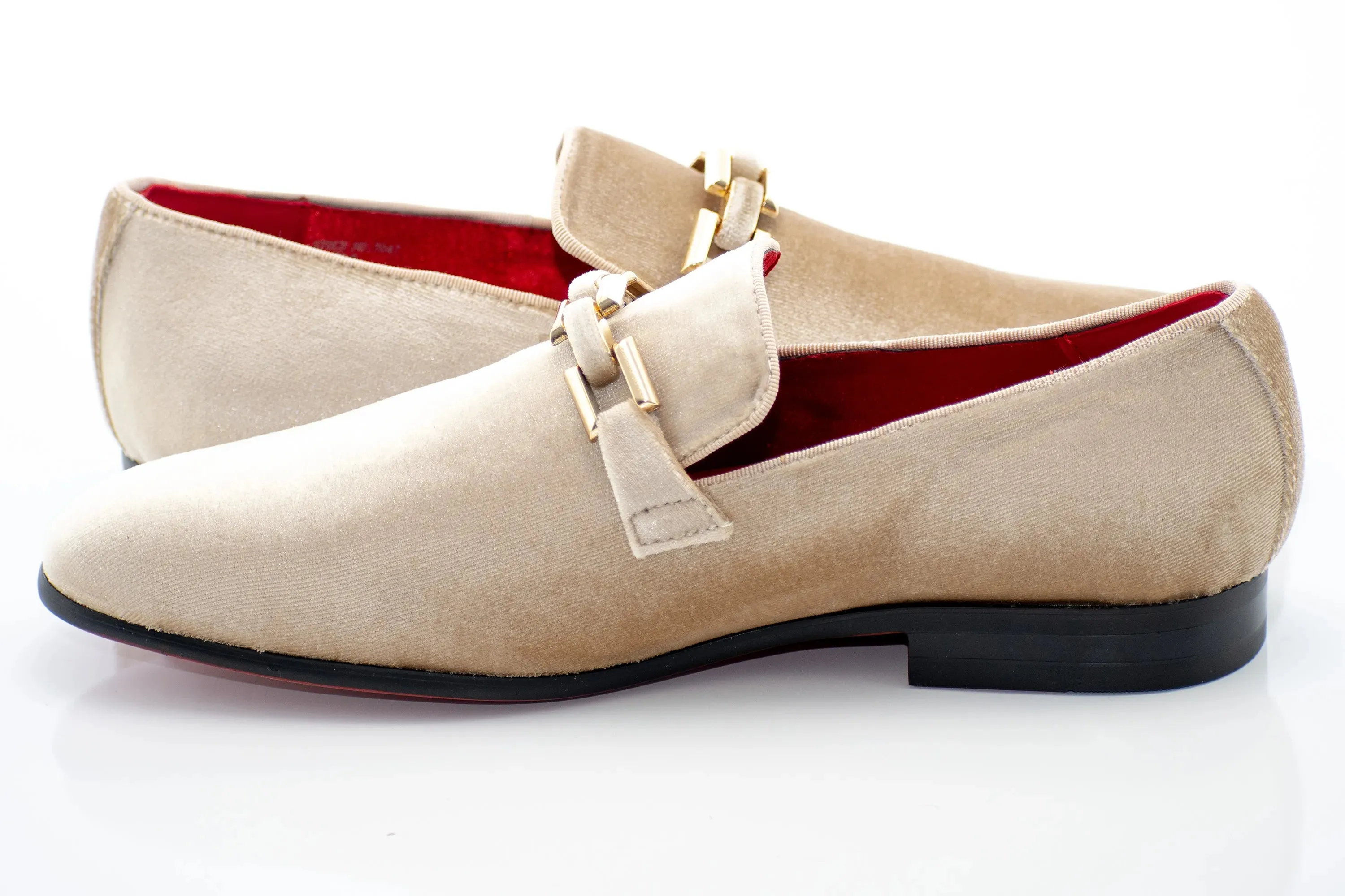 Velvet Chain-Bit Smoking Loafer