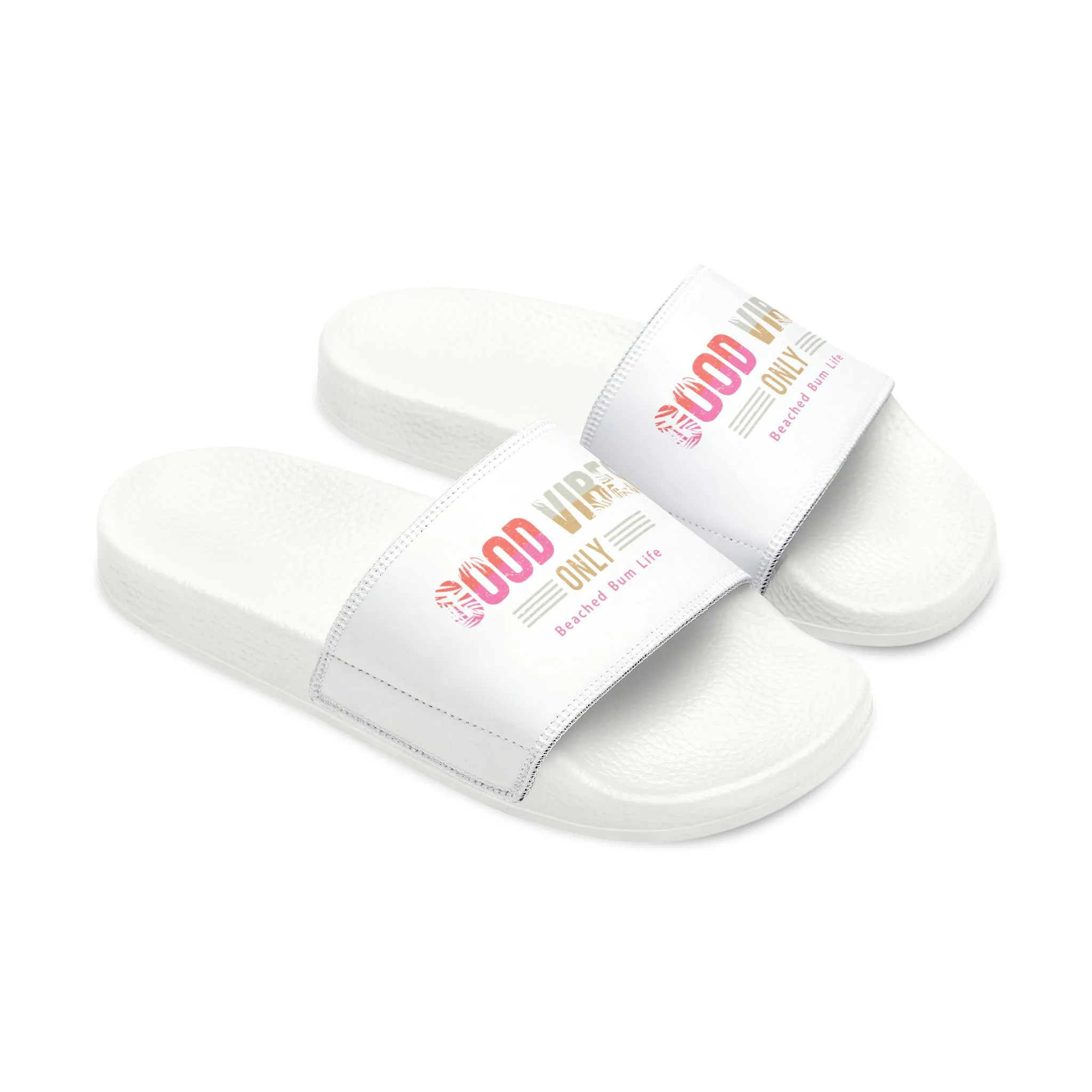 Women's - GOOD VIBES - PU Slide Sandals - D