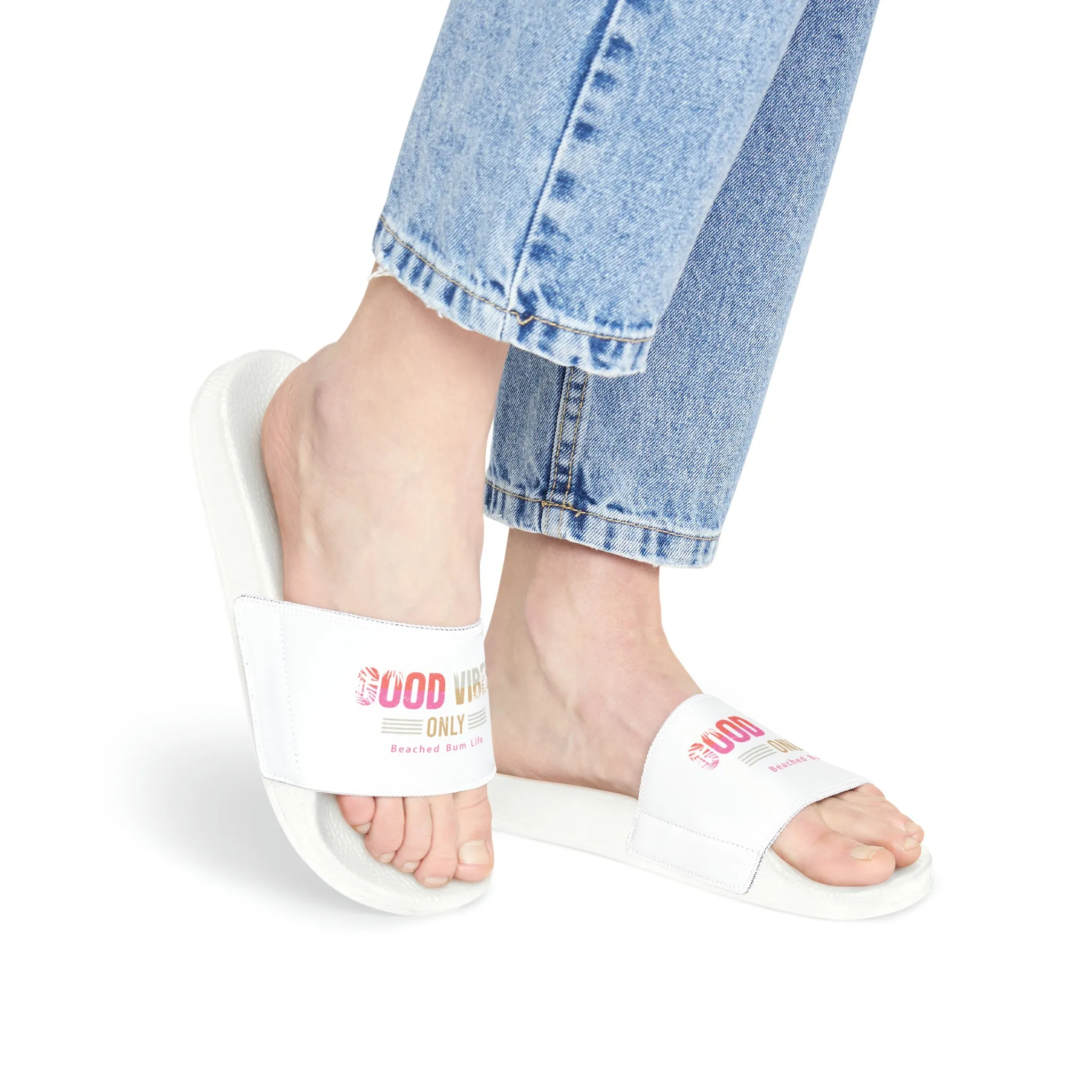 Women's - GOOD VIBES - PU Slide Sandals - D